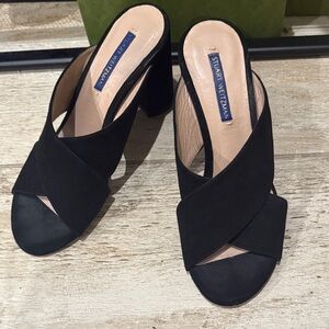 Stuart Weitzman Black Crisscross Heels Size 6.5